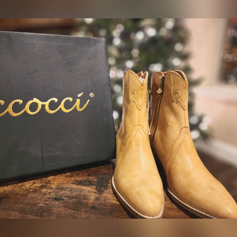 RAMSEY COWBOY BOOTIES - CAMEL